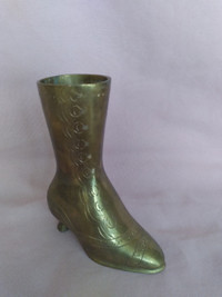 Vintage Jaison Indian Brass Boot