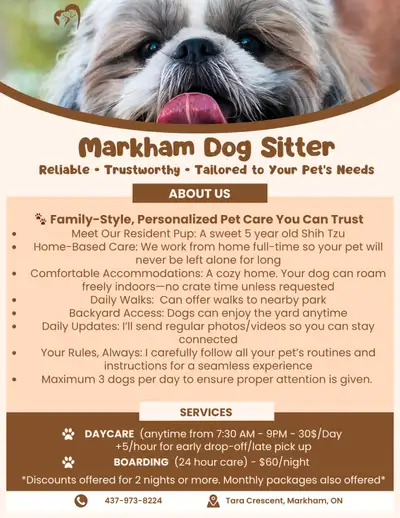 Dog Sitter in Markham, View more
