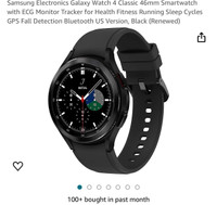 Samsung Electronics Galaxy Watch 4 Classic 46mm Smartwatch with 