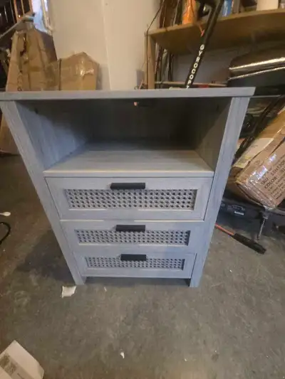 Nightstand with LED Lights and Wireless Charging, View more