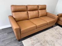 Brand New! Tan Top Grain Leather Sofa