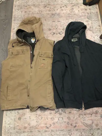 Carhartt XL  Sherpa Lined Hooded Vest Jacket & Sherpa Hoodie, View more