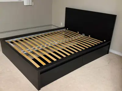 Ikea Black Queen Bed Frame with Storage - delivery available, View more