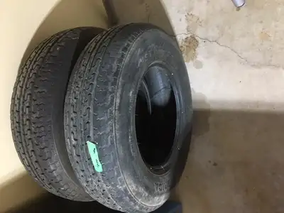 2 tires good for utility trailer $10. ea St205/75R15 call allan 250-428-2333 or barb 250-9771346