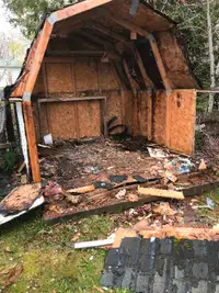 Shed/deck demolition & junk removal hauling away your trash