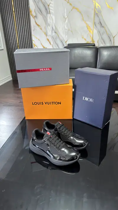 Prada Black American Cups Men Shoes , View more