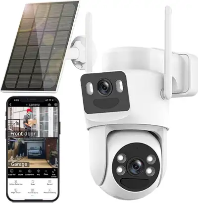 Uniter 6MP Solar Security Cameras Wireless Outdoor,5G/2.4G WiFi, View more
