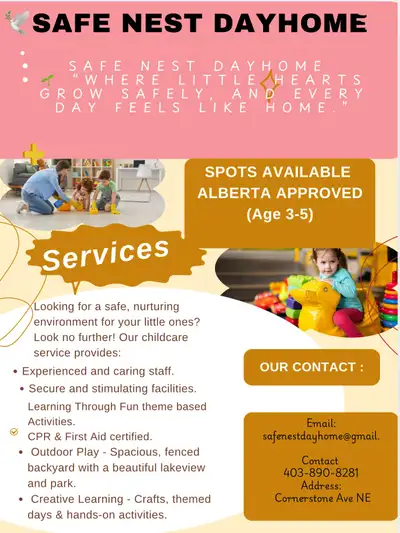 Safe Nest Dayhome, View more