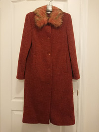 Kookai SIZE 36 Women's winter coat with faux fur trim