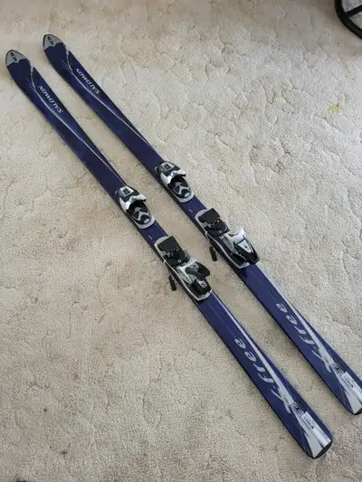 Salomon skis and salomon binding, 174cm. Made in France . Pickup, View more