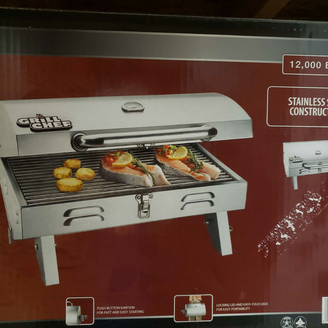 Grill Chef Portable BBQ, New w/ box $160,  Riverbend  in BBQs & Outdoor Cooking in Calgary - Image 2