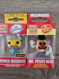 Funko Keychains Homer Muumuu and Mr. Potato Head