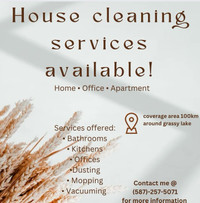 House cleaning services available at affordable prices!