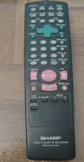 GENUINE SHARP VCR Remote Control RRMCG0237AJSA Black Tested Work, View more