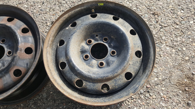Set of 4 Steel Rims 15"  5x114.3 5-4.5"  71.6 mm Bore 7.5" width in Tires & Rims in Lethbridge - Image 2