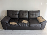 Used, faux leather Couch