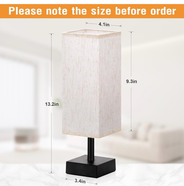 New Table Lamp for Bedroom - Small Bedside Lamps for Nightstand, in Other in Markham / York Region - Image 4