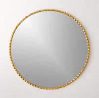 Brand New CB2 Brass Mirror, Carrick Brass Mirror 36”