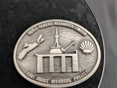 Shell Pewter Belt Buckle East Coast Offshore Project, View more