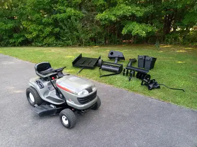 Craftsman Lawn Tractor with Farming/Lawn & Gardening Attachments, View more
