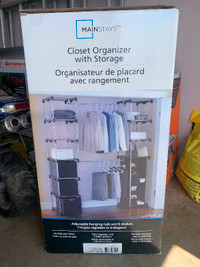 Closet organizer with storage