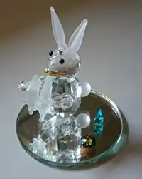 Vintage Crystal Bunny with Carrots