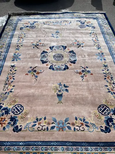  20th century Chinese silk/wool area rug , View more