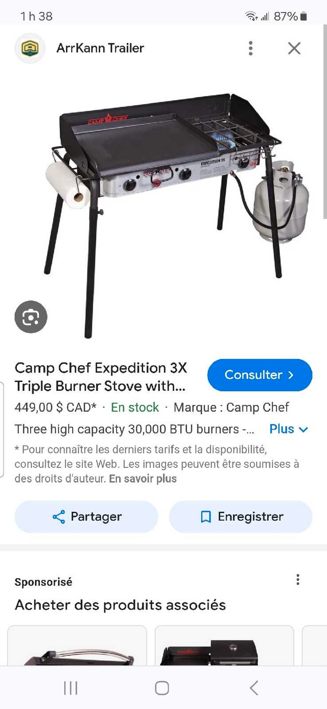 Camp Chef Expedition 3X burner  dans Pêche, camping et plein Air  à Longueuil/Rive Sud