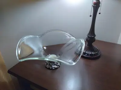 Elegant Glass Art Bowl, Made in Italy, View more