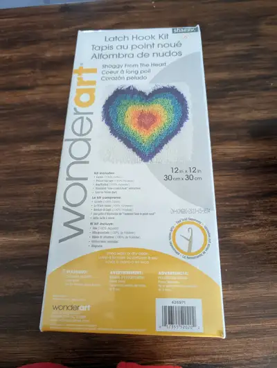 BRAND NEW !!! WONDER ART, LATCH HOOK KIT SHAGGY THE HEART, View more