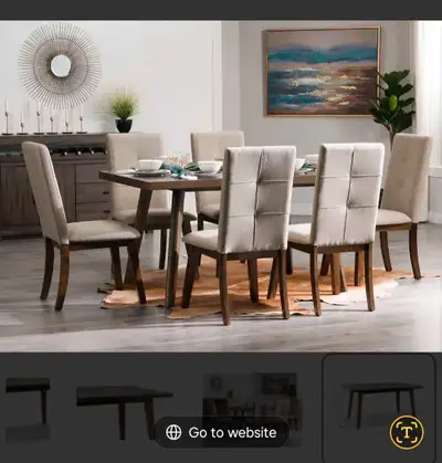 dining set table + 4 chairs (BRAND NEW IN BOX), View more
