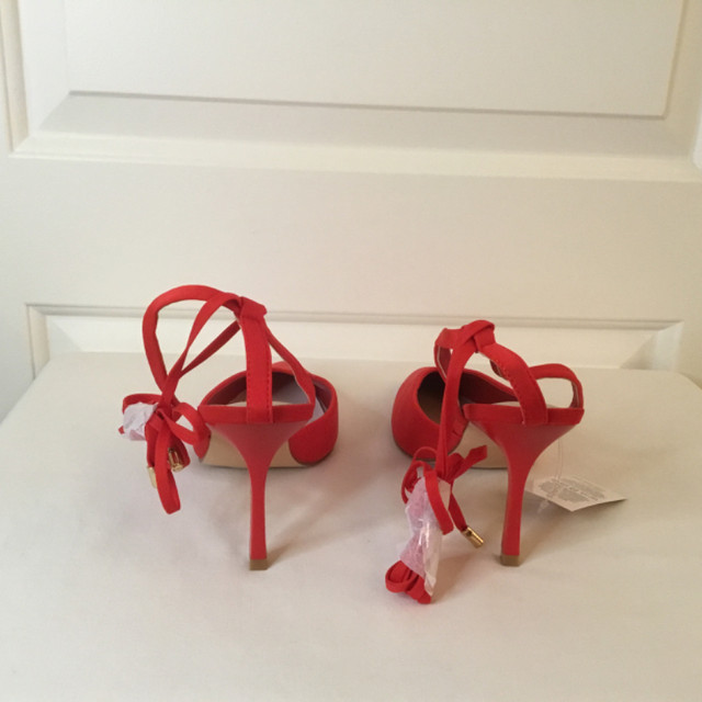 Women’s Red Point Toe Lace Up High Heels in Women's - Shoes in Winnipeg - Image 4