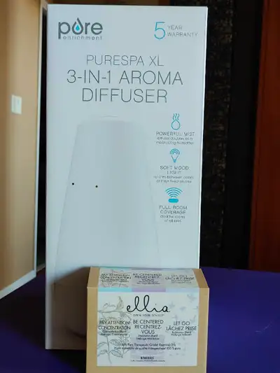 PureSpa XL 3-in-1 Aroma Diffuser and Ellia Diffuser Oils, View more