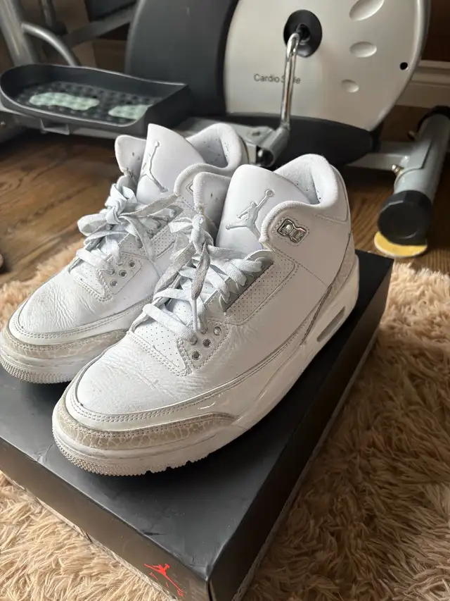 Air Jordan 3 “Pure White” / Triple White-style in Men's Shoes in Calgary - Image 2