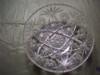 1960s Anchor Hocking clear crystal glass prescut Star of David