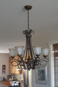 Dining room light fixture and 3 matching hall ceiling lights