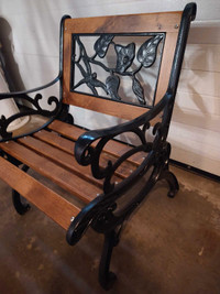 Cast Iron and wood bench 