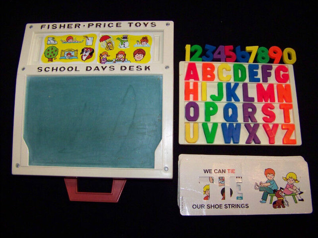 Fisher Price School Days Desk #176 vintage 1972 numbers & letter | Toys &  Games | Winnipeg | Kijiji