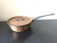 Tapered Saute Pan lid 24cm handcrafted FALK CULINAIR Copper cook