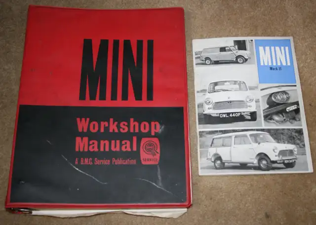 Austin Mini Workshop Manual with Flyer in Other in Oakville / Halton Region - Image 2
