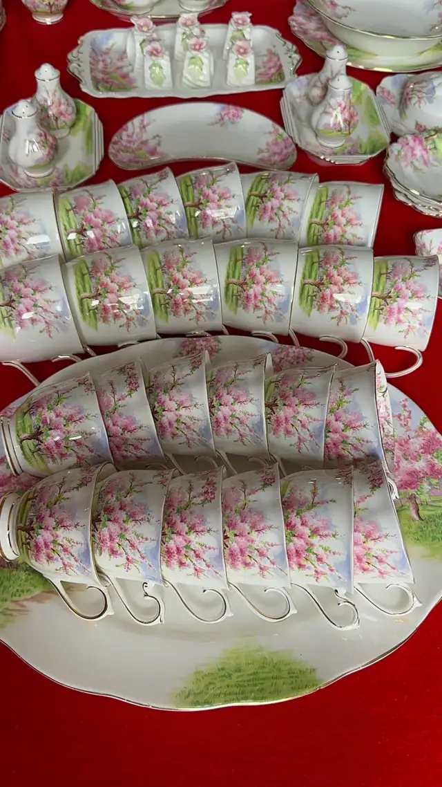 244 pieces dinnerware & silver flatware set. Blossom Time  in Kitchen & Dining Wares in City of Toronto - Image 3