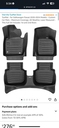 TuxMat Volkswagen Passat 2020-24  3D Custom Car floor liners NEW