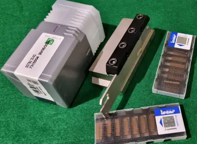 Complete Lathe parting off and grooving Iscar set, View more