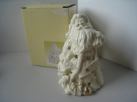 White Ceramic Santa Tea Candle Holder