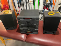 Fisher CD Tape Radio player with 2 great speakers.
