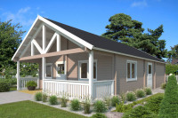 Nebraska 2 - Log Cabin House Log Kit / EXTRAS INCL.