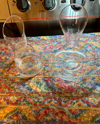 2 Glass Decanters, $8 each