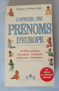 L'Officiel des prénoms d'Europe - Official book of European firs