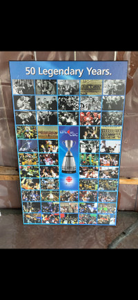 CBC 50 YEARS OF CFL COVERAGE ADVERTISING SIGN $20