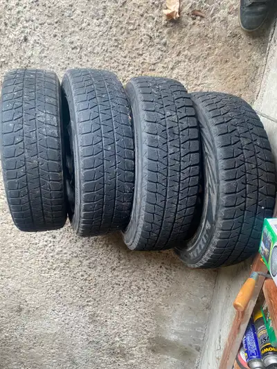 Tires good for 1 winter 2 of the 4 might get you another year the rims are in great condition asking...